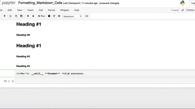 Formatting Jupyter Notebook Markdown Cells | Pyathlon | Python Basics смотреть онлайн