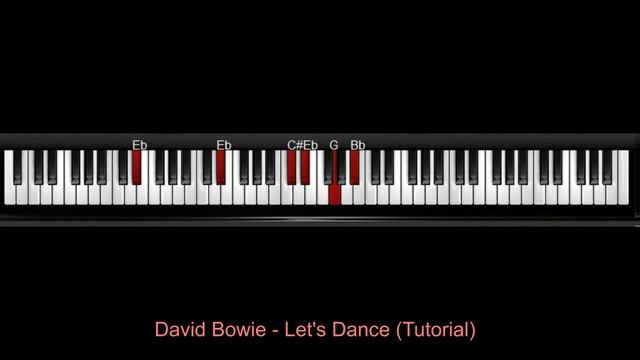 David Bowie - Let s dance (piano tutorial) смотреть онлайн