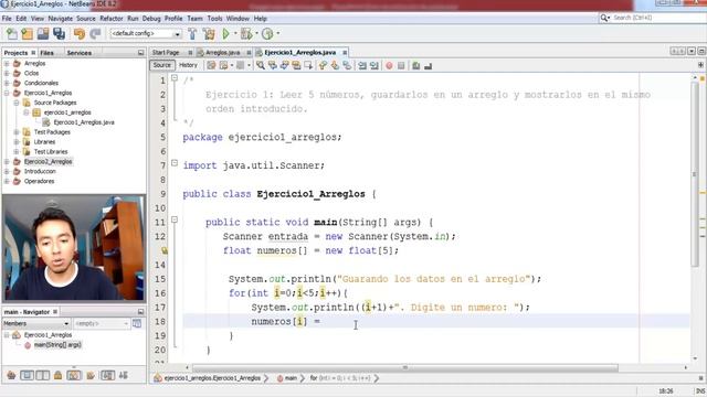 44. Programación en Java || Arreglos || Ejercicio - Imprimir en orden 5 números de un arreglo смотреть онлайн