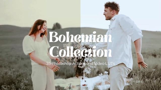 35 Bohemian Photoshop Actions and Video LUTs, Elevate Your Photography смотреть онлайн