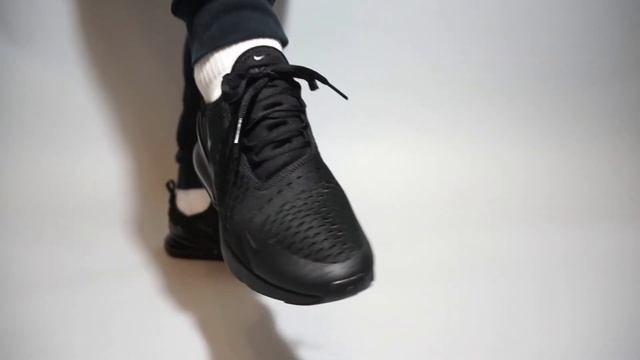 Nike Air Max 270 Triple Black AH8050-005 on feet смотреть онлайн