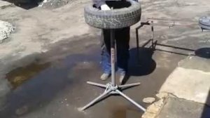 изготовление клумб -выворачиватель покрышек бюджетный вариант ч1