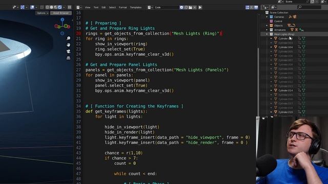 Tutorial: Create a Light Show with PYTHON in Blender! смотреть онлайн