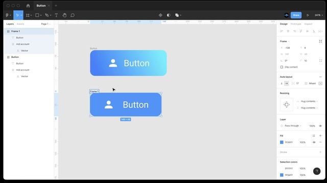 Figma Tutorial for Beginners: Create buttons with an Icon using Auto layout and Variants смотреть онлайн