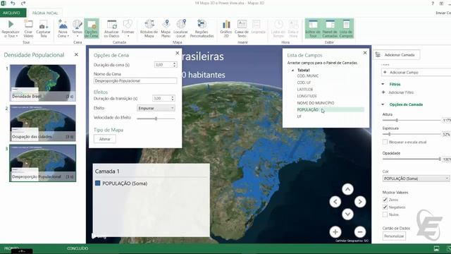 Mapas 3D no Excel смотреть онлайн