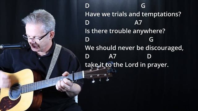 How I Play "What A Friend we have in Jesus" on guitar - with chords and lyrics смотреть онлайн