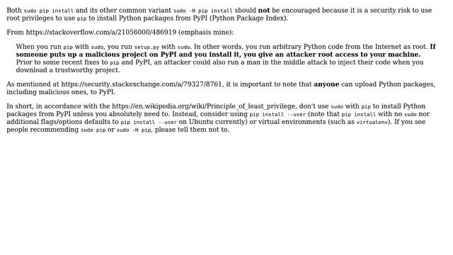 Ubuntu: Is `sudo pip install` still a broken practice? (3 Solutions!!) смотреть онлайн