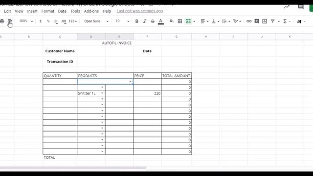 Automated Invoicing in Google Sheets||How to Create a Simple and Auto Fill Invoice in Excel in Hind смотреть онлайн