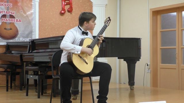 Giuliani Mauro,Rossiniana No.6, Op.124 performs Pastushenko Anton 17 years смотреть онлайн