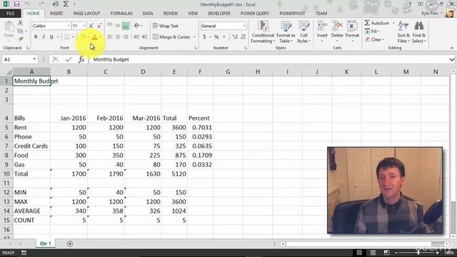 How to working with font formatting commands - Basic Excel - смотреть онлайн