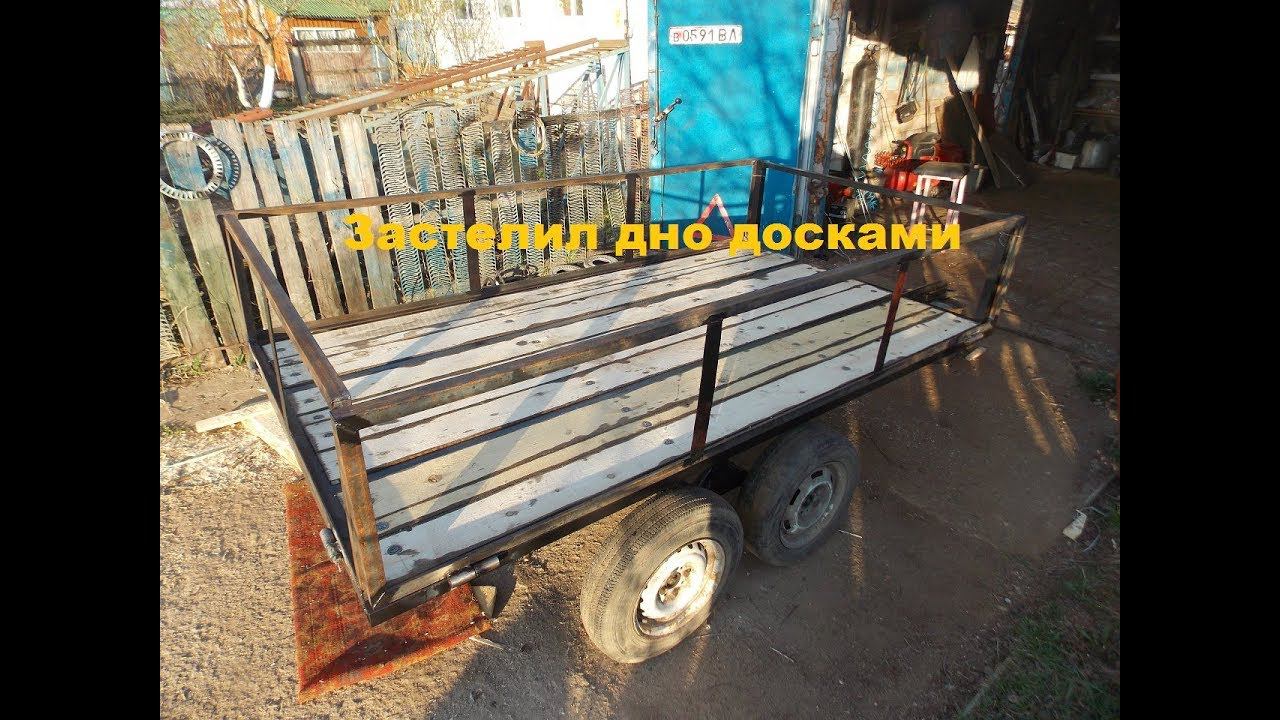 Прицеп на самоделку.Застелил досками дно. #12 смотреть онлайн