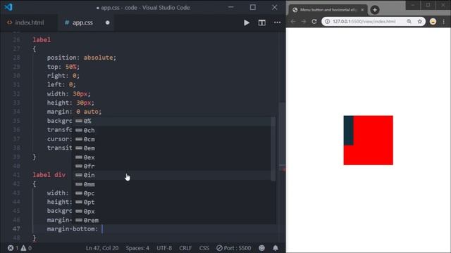 Menu Button And Horizontal Ellipsis Transformation Animation | CSS Tutorial | Animation