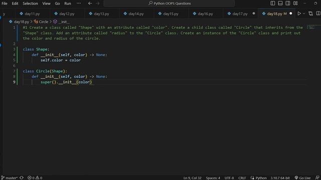 Master OOP Question-Solving with Python: DAY18 #day18 | what is super() keyword | Single inheritanc смотреть онлайн