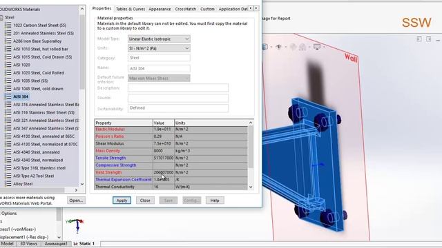 МКЭ. Статический анализ в SolidWorks Simulation смотреть онлайн