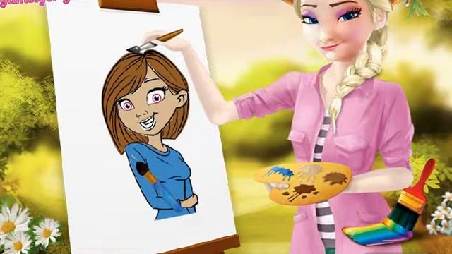 Frozen Elsa Drawing Teacher (Холодное сердце: Эльза учитель рисования) - прохождение игры смотреть онлайн