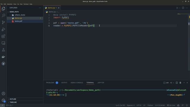 Tutorial Python | Como Extrair Texto de um PDF usando Python | Em 3min смотреть онлайн