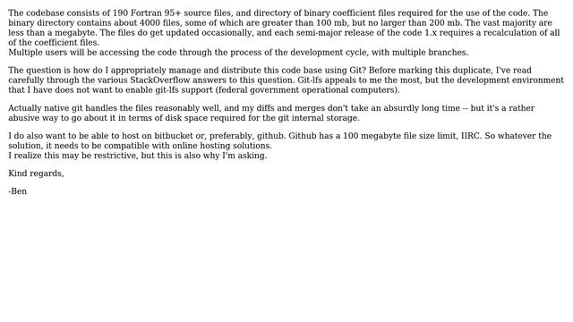 What's the best approach for using Git for a project containing a largish binary database (4 GB,... смотреть онлайн