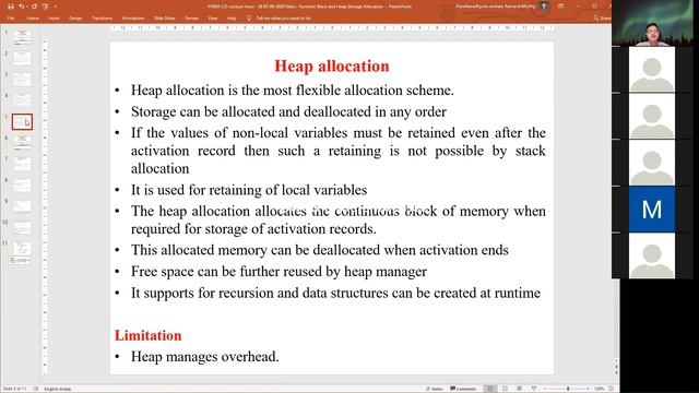 38 PVRamanaMurthy Static Runtime Stack and Heap Storage Allocation смотреть онлайн