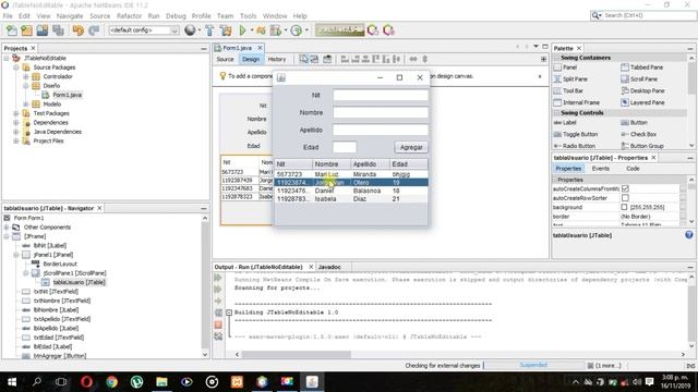 Como hacer para que tu tabla no sea editable en Java por código y gráficamente.(JTable no editable смотреть онлайн