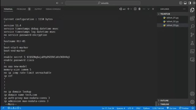 Python for Network Automation | Telnetlib 03 смотреть онлайн