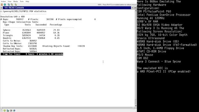 OS/2 Warp 3 Screaming on 86Box(POVRAY) смотреть онлайн