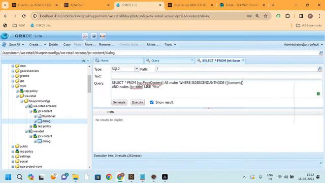 AEM Batch(22-08-24) Tutorial 19-Exploring JCR SQL 2 in Adobe Experience Manager (AEM) смотреть онлайн