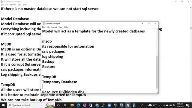 Sql DBA Batch 46 Class 11 Full Discussion On Sql Server System Databases смотреть онлайн