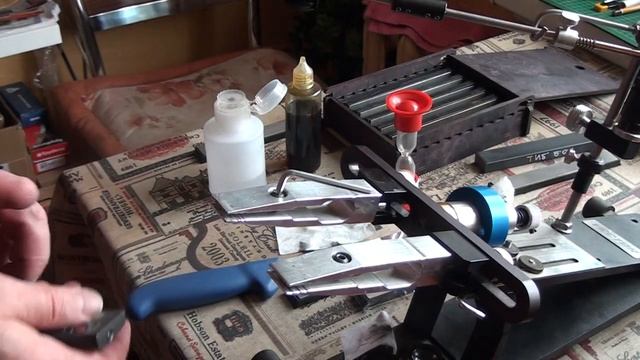Финишный камень ТиБ работа с маслом на ноже F.Dick и эспресс тест. смотреть онлайн