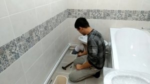 Установка унитаза своими руками. Инструкция как установить унитаз на плитку.