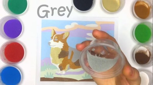 The Dog Sand Painting | Art For Kids | Рисуем Песком | Песочная Живопись | Для детей