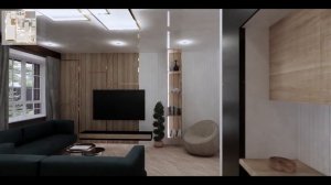 Одноэтажный дом с гаражом и баней