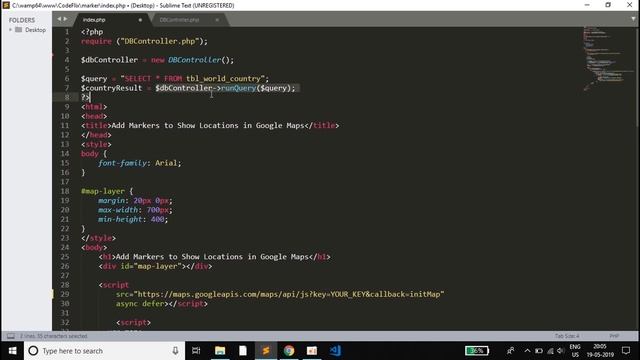 Creating Google Map with Custom Markers | Live Data From Database | Google Maps Javascript смотреть онлайн
