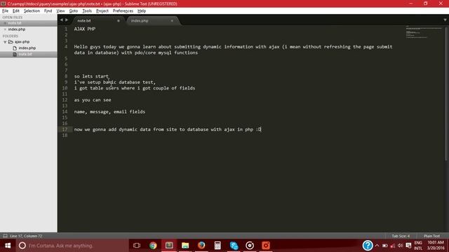 Insert data with pdo+ajax+jquery in php part-1 смотреть онлайн