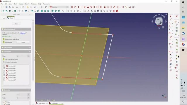 FreeCad Adaptive Sweep and Multi Sketch Guide Line. смотреть онлайн