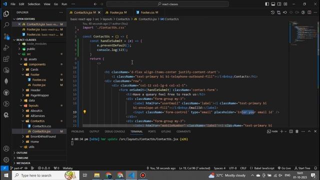 Reactjs - Basic website part-4. ? Bootstrap Icons & Creating Form using useState hook. смотреть онлайн