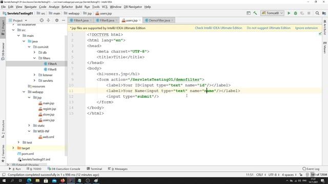 Java - урок 63.1 (Servlet Filter - Сервлетный фильтр) смотреть онлайн