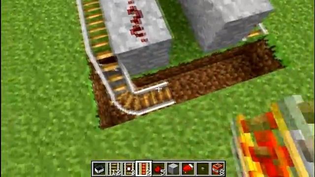 Minecraft - One Button TNT Cannon W/ Minecart Used As Delay