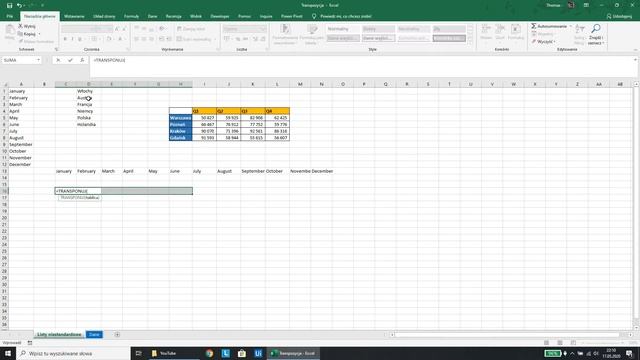 Transpozycja Excel смотреть онлайн