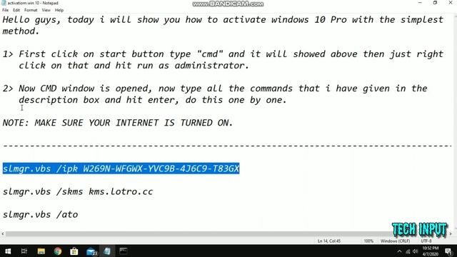 Activate Windows 10 Pro product Key 64bit 2020 смотреть онлайн