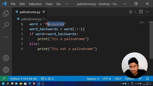 Palindromes in Python | Using colors in output | Colorama | Learn Python in Kannada - #24 смотреть онлайн