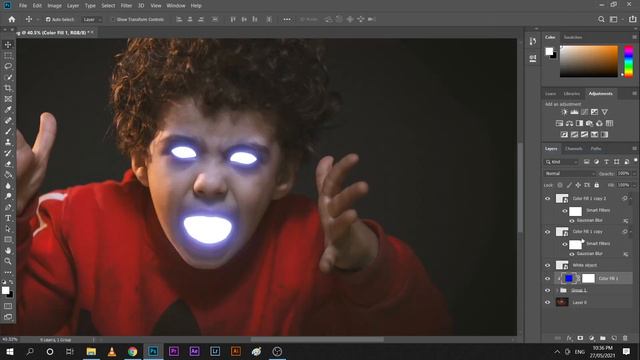 How to Create Realistic Glowing Eyes in Photoshop смотреть онлайн