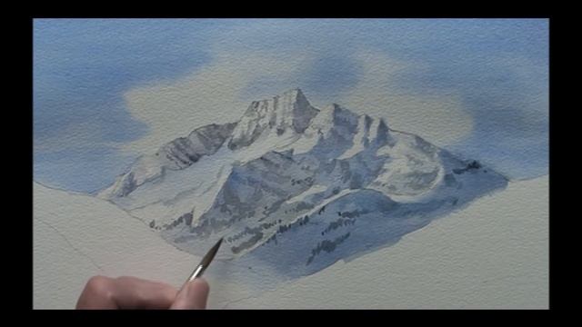 Painting mountains in watercolor смотреть онлайн
