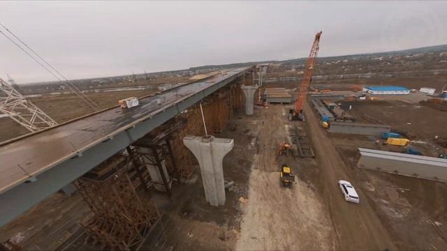 Волгоградсверху - надвижка моста через ВДСК смотреть онлайн