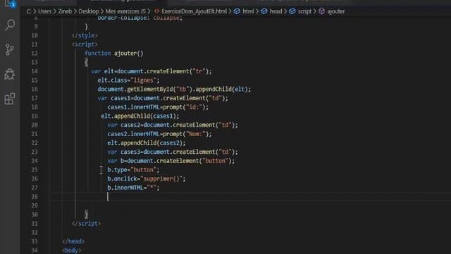 Exercice JavaScript : Supprimer un element (removeChild) смотреть онлайн