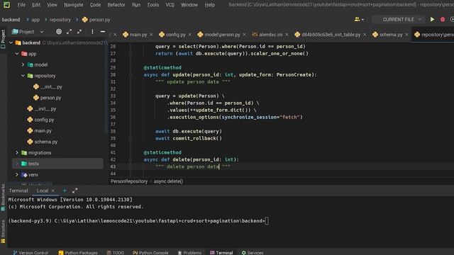 Fastapi RESTful API CRUD sorting, paging, and filtering | Part 1 Backend смотреть онлайн