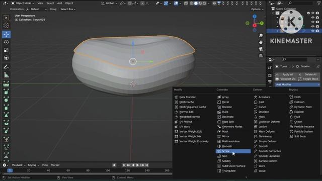 Как сделать пончик в Blender смотреть онлайн