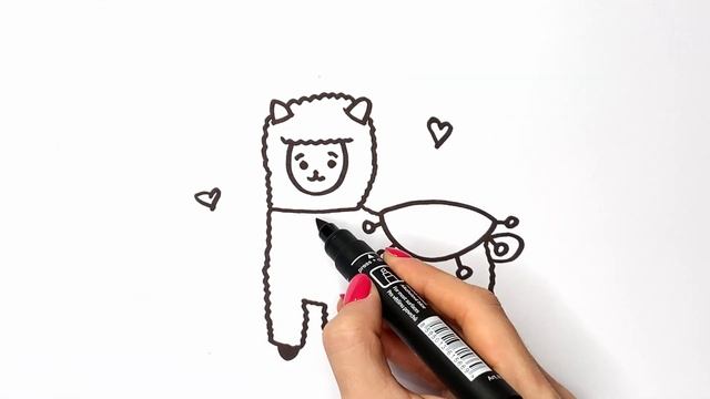 Draw a lama | нарисуй картинку Лама | رسم صورة لاما смотреть онлайн