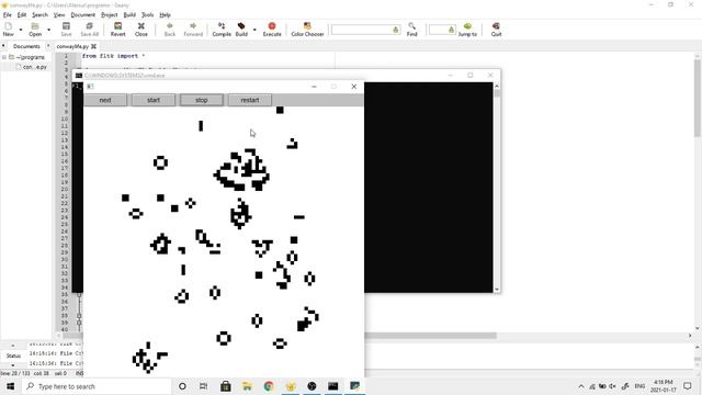 Conway's game of life with pyFltk (python wrapper for fltk) смотреть онлайн