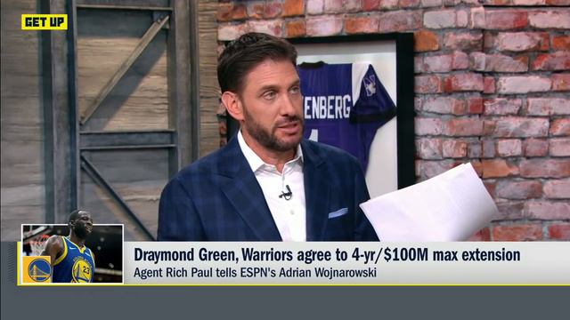 Draymond Green made a 'brilliant decision' by signing a max extension - Jalen Rose | Get Up смотреть онлайн