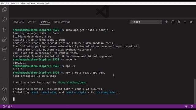 Installation of React.js and Setup a React.js Application in visual studio смотреть онлайн
